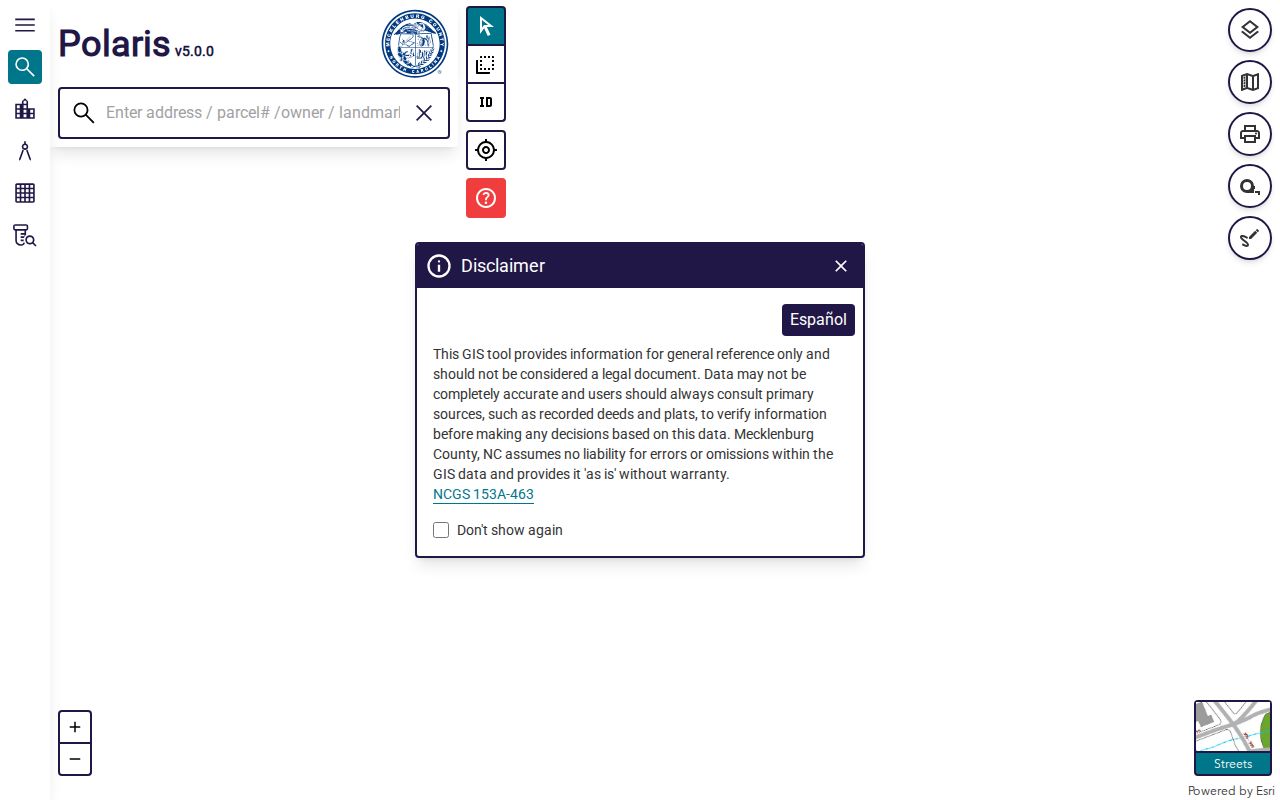 Matthews residents directory POLARIS property search screen