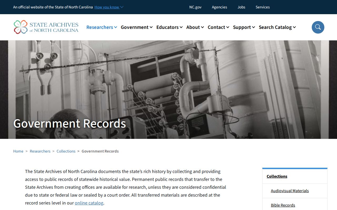 Matthews previous residents research using North Carolina State Archives county records