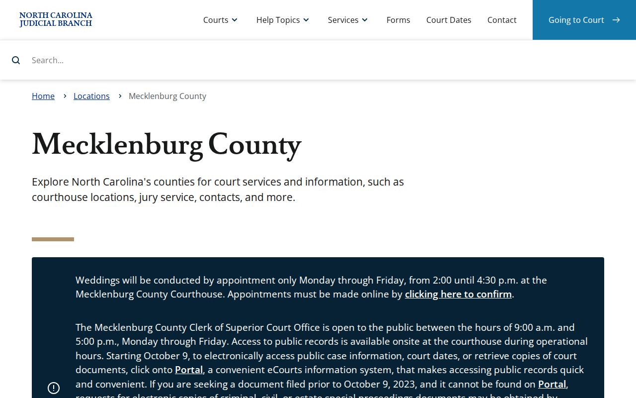 Matthews resident lookup Mecklenburg Clerk court records information