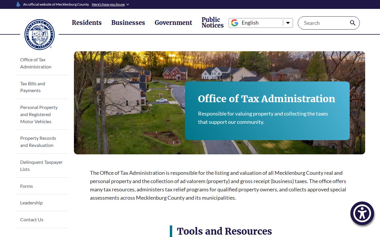 Matthews street directory Mecklenburg tax bill search